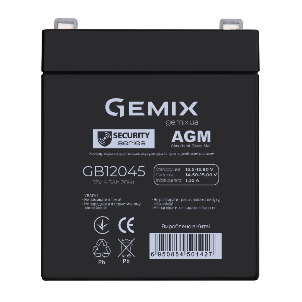 Характеристики акумулятор Gemix GB12045
