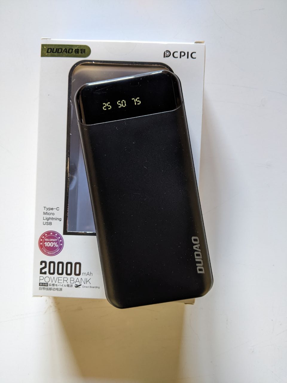 Фото №2 від покупця Николай до товару Dudao 20000mAh K6Pro Сables USB-C/microUSB/Lightning Black