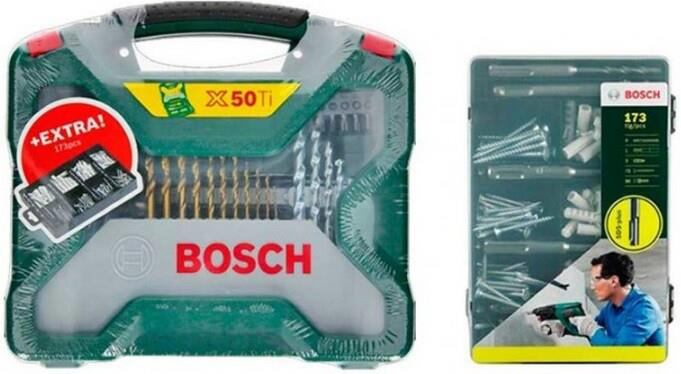 Набір інструментів Bosch X-Line 50 Titanium 173 шт. + набір кріплень (2607017523) ціна 0.00 грн - фотографія 2