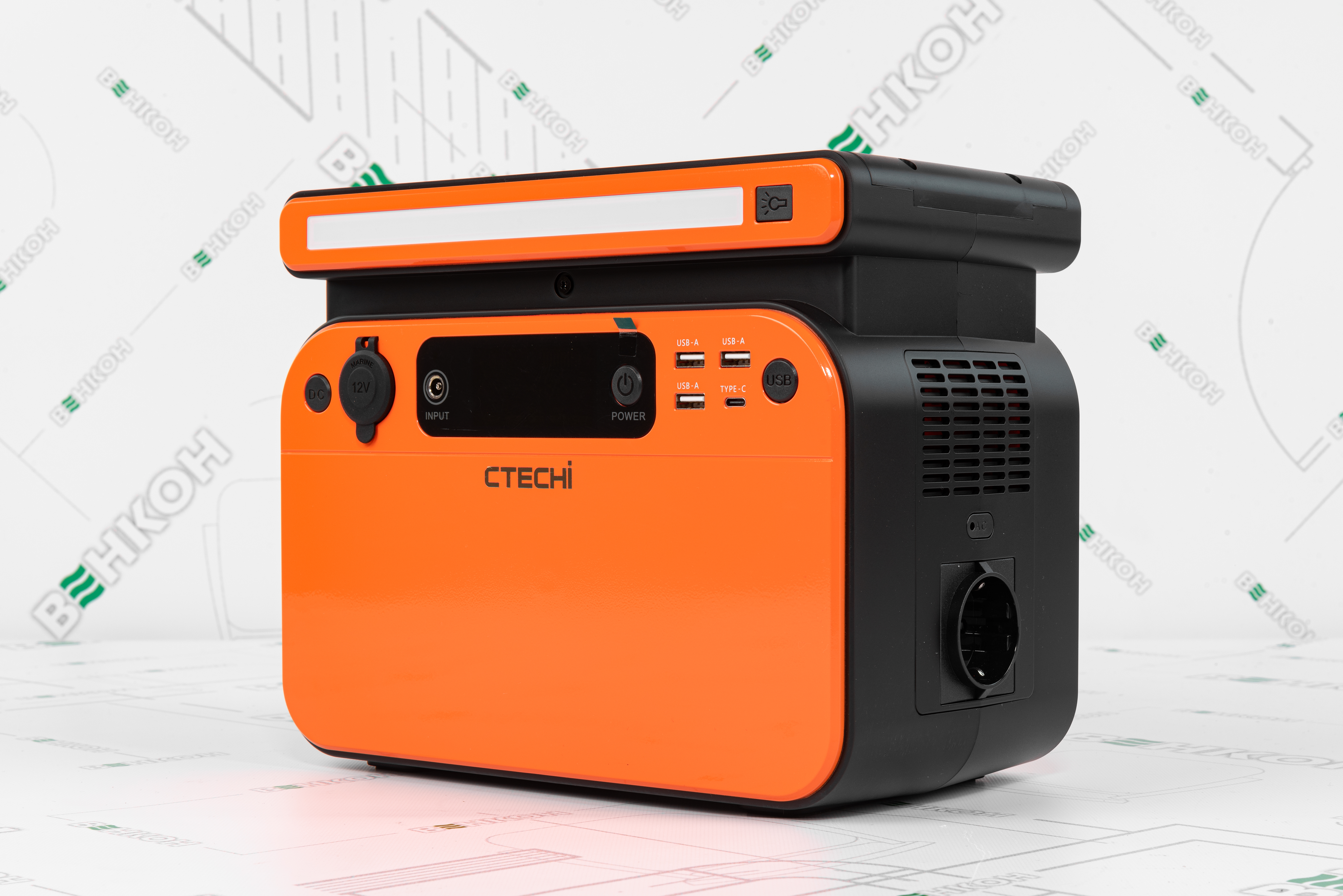 в продажу Портативна зарядна станція Ctechi GT500 220V 518Wh Orange Wireless - фото 3