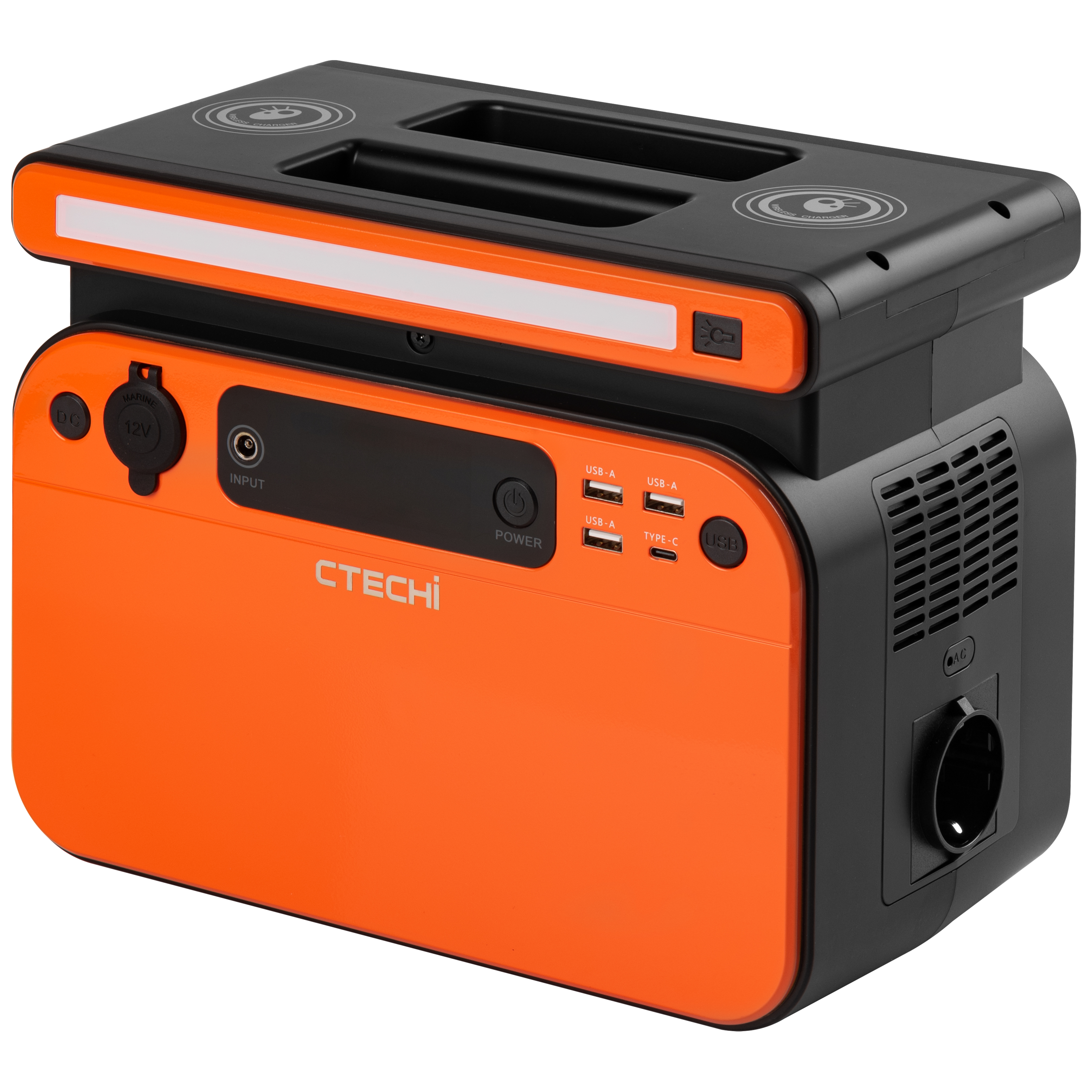 Портативна зарядна станція Ctechi GT500 220V 518Wh Orange Wireless