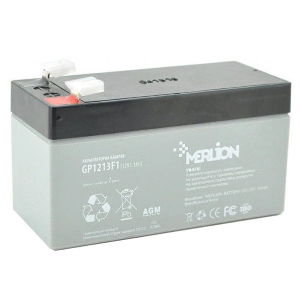 ᐉ Аккумулятор Merlion 12V 1.3AH (GP1213F1/06005) AGM купить по цене 290 ...