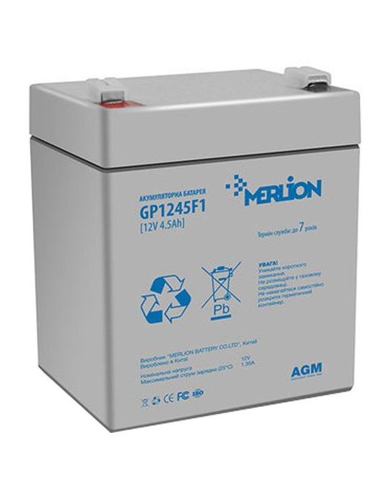 Характеристики акумулятор Merlion 12V-4.5Ah (GP1245F1)
