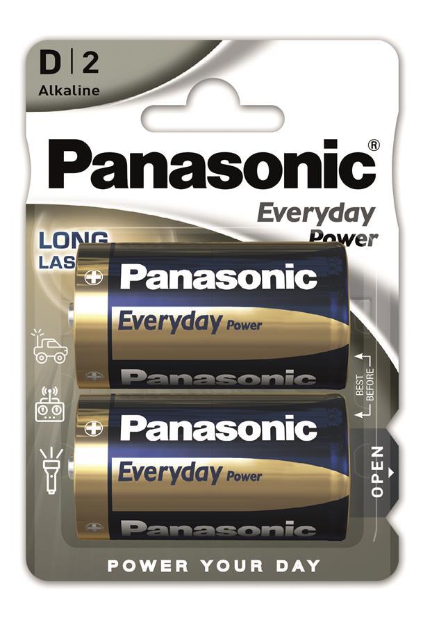 Батарейка Panasonic EVERYDAY POWER D[BLI 2 ALKALINE] ціна 364 грн - фотографія 2