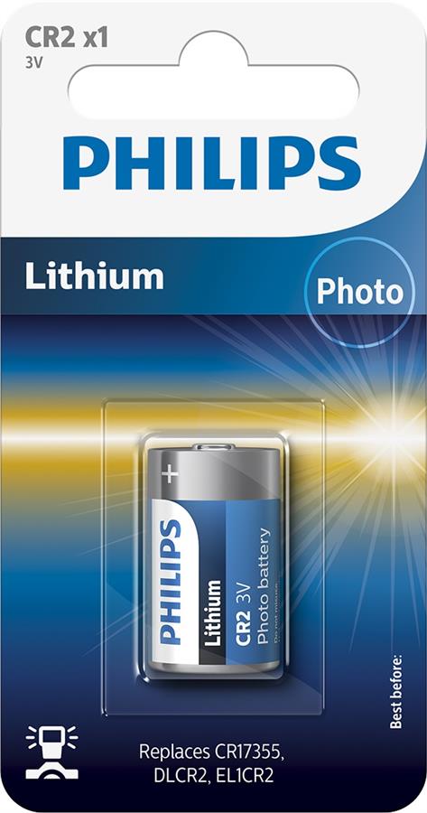 Philips Батарейка литиевая CR 2 блистер, 1 шт