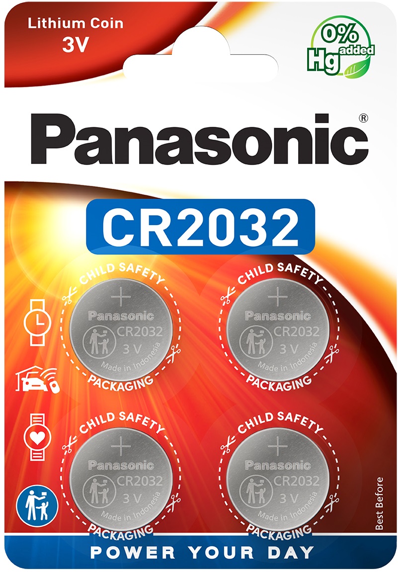 Батарейка Panasonic Батарейка литиевая CR2032 блистер, 4 шт цена 168.00 грн - фотография 2