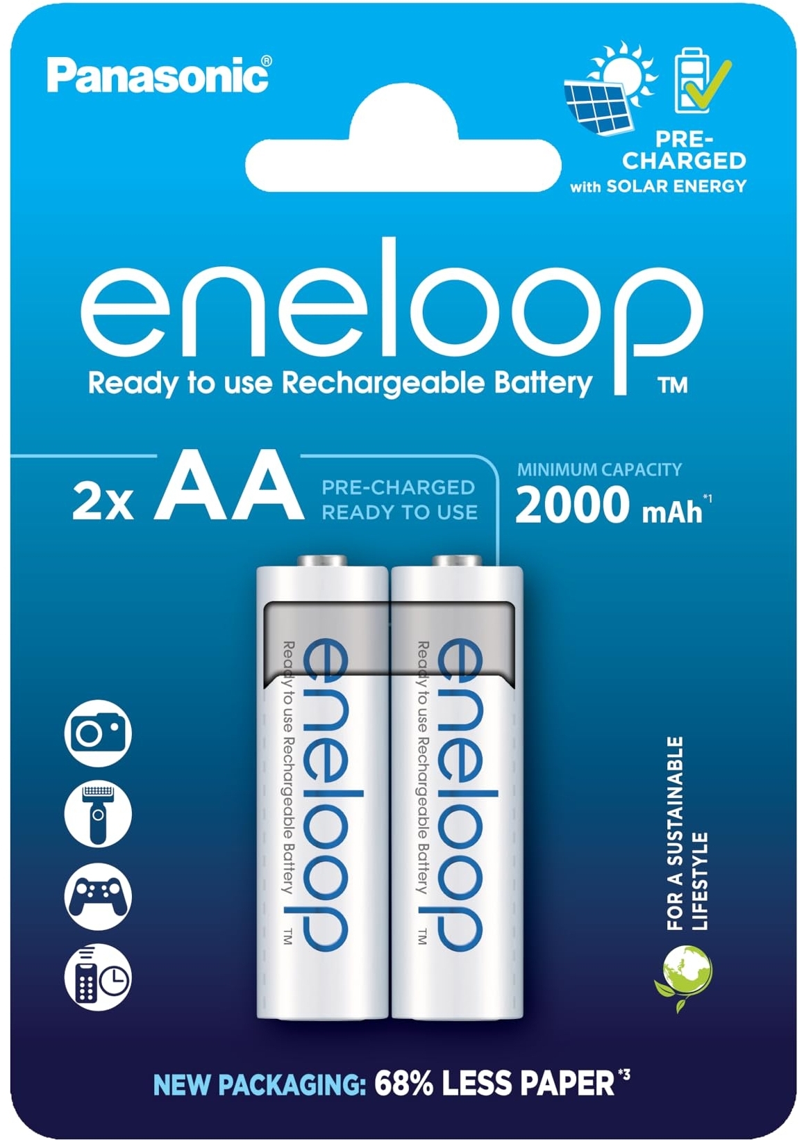 Аккумулятор Panasonic Eneloop NI-MH AA 2000 mAh 2шт