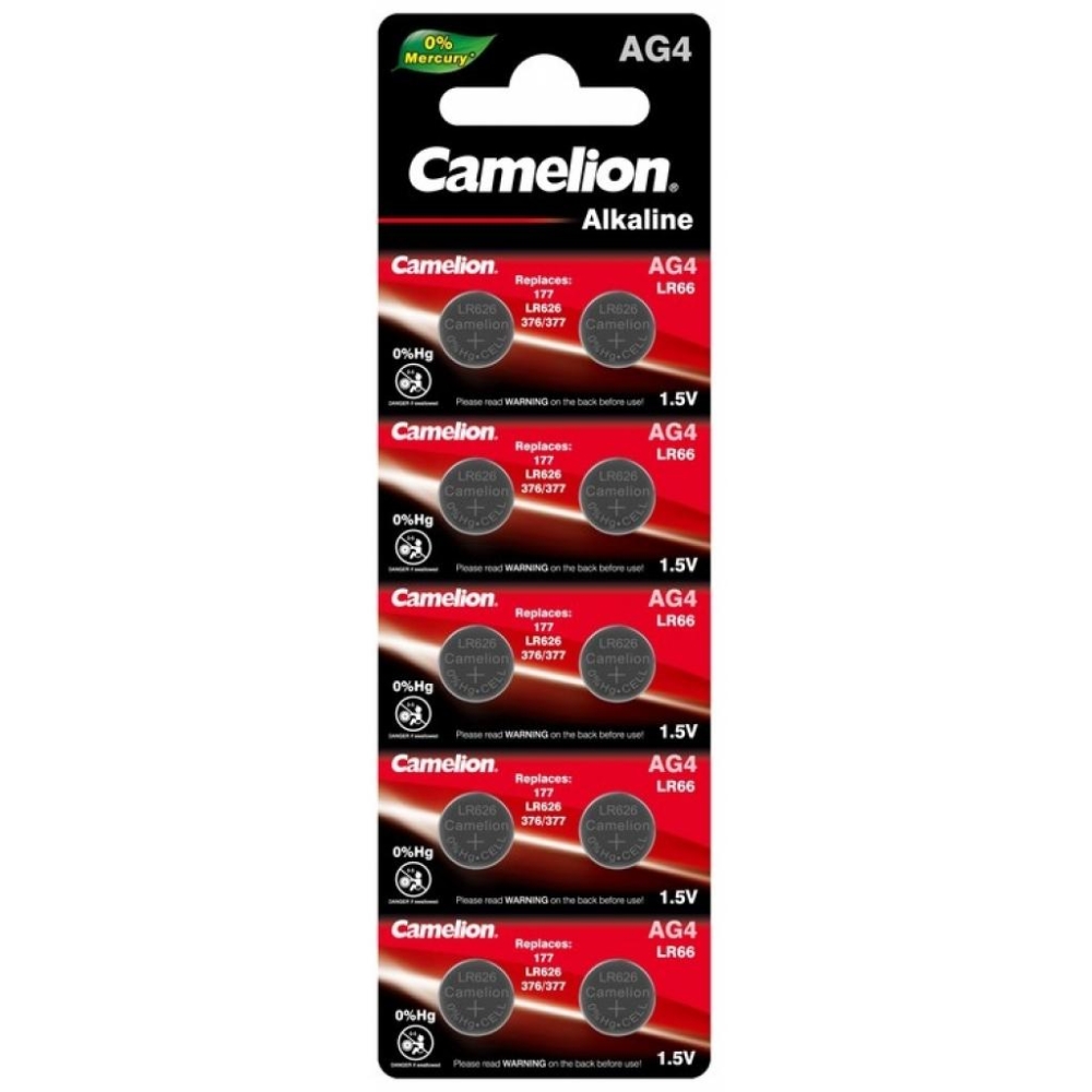 Camelion AG4 / LR626 / LR66 / V4GA Alkaline * 10 (AG4-BP10)
