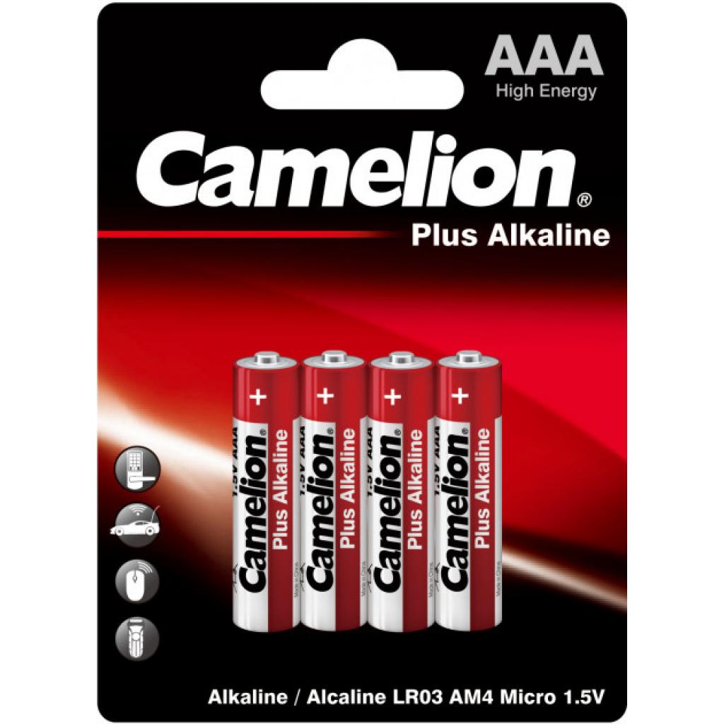 Батарейка Camelion AAA LR03 Plus Alkaline * 4 (LR03-BP4) в інтернет-магазині, головне фото