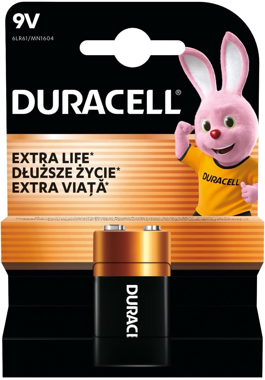 Duracell 6LR61 MN1604 9V, 1 шт (5000394077225)