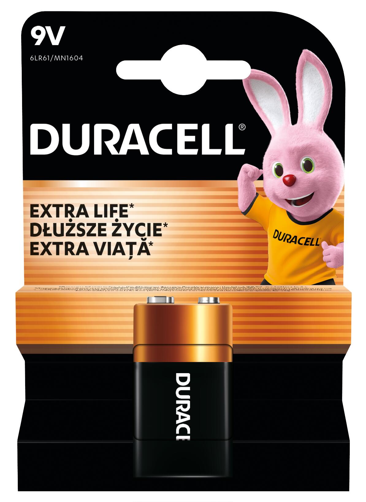 Duracell 6LR61 MN1604 9V, 1 шт (5000394077225)