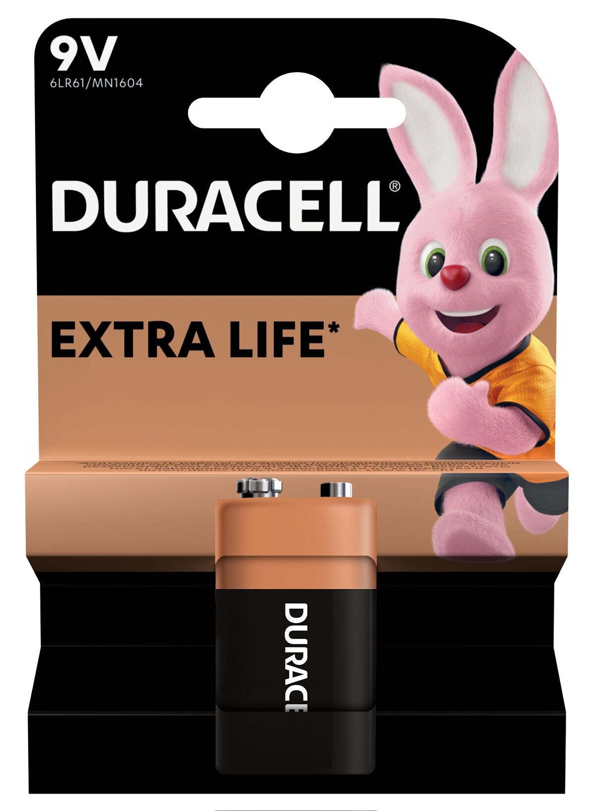 Батарейка Duracell 6LR61 MN1604 9V, 1 шт (5000394066267)