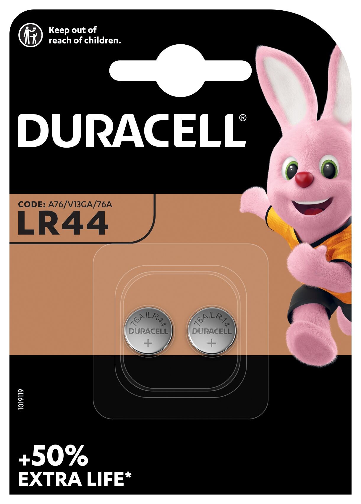Батарейка Duracell LR44 / V13GA / A76 * 2 (5000394504424 / 5007795) в інтернет-магазині, головне фото