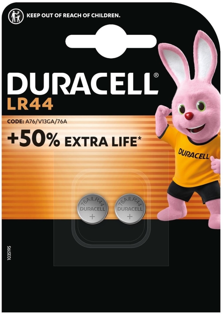 Duracell LR44 / V13GA / A76 * 2 (5000394504424)