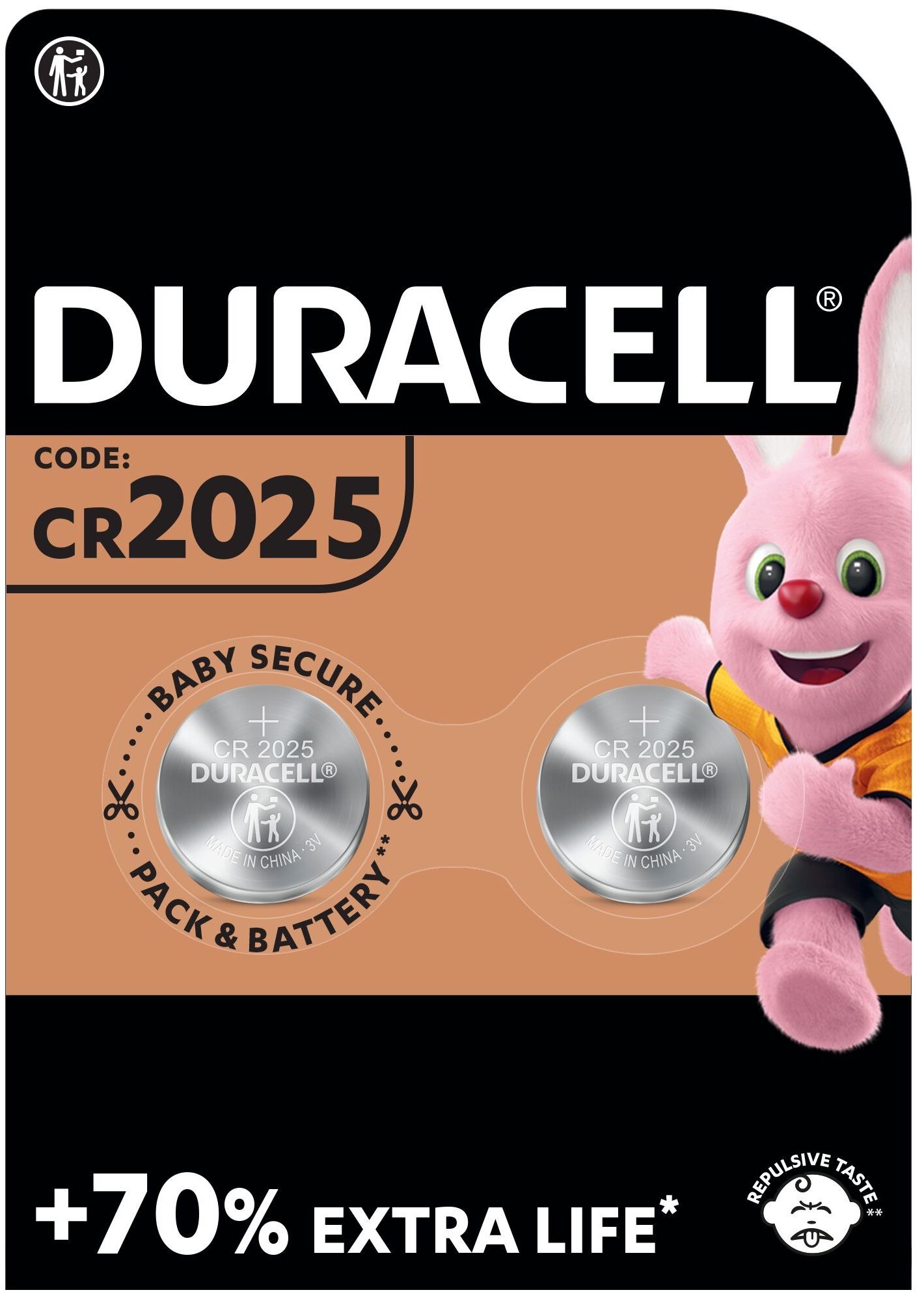 Батарейка Duracell CR 2025 / DL 2025 * 2 (5000394203907 / 5008922) ціна 141 грн - фотографія 2