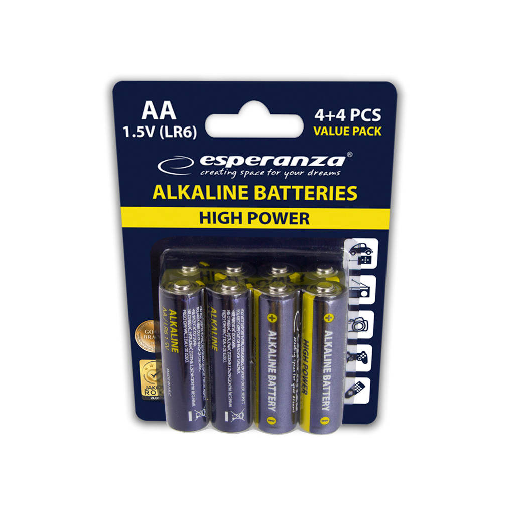 Батарейка Esperanza AA LR6 Alkaline * 8 (EZB103) ціна 155 грн - фотографія 2