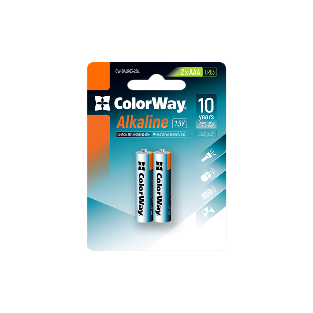 ColorWay AAA LR03 Alkaline Power (лужні) * 2 blister (CW-BALR03-2BL)