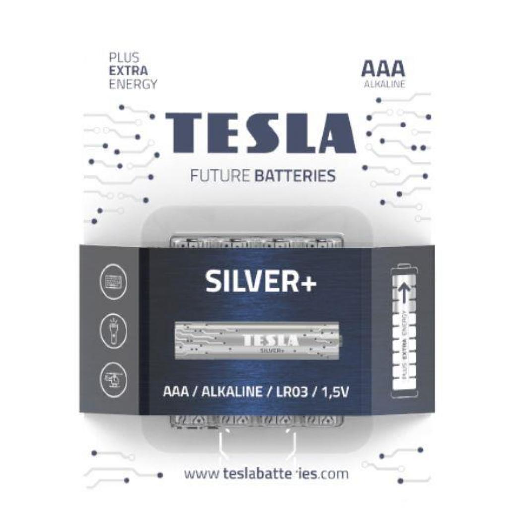 Характеристики батарейка Tesla AAA Silver+ LR03 ALKALINE 1.5V * 4 (8594183392363)
