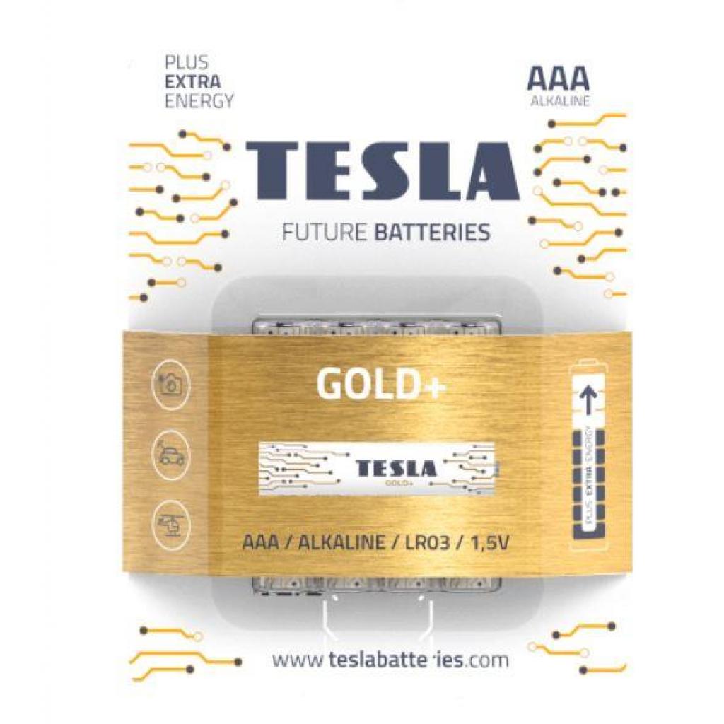 Батарейки типу ААА Tesla AAA Gold+ LR03 ALKALINE 1.5V * 4 (8594183392264)