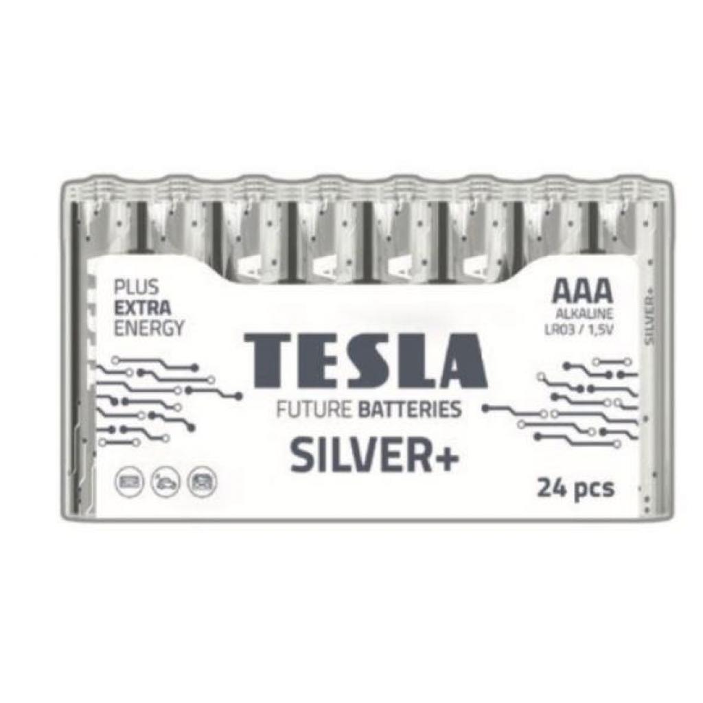 Батарейки типа ААА Tesla AAA Silver+ LR03 ALKALINE 1.5V * 24 (8594183392356)