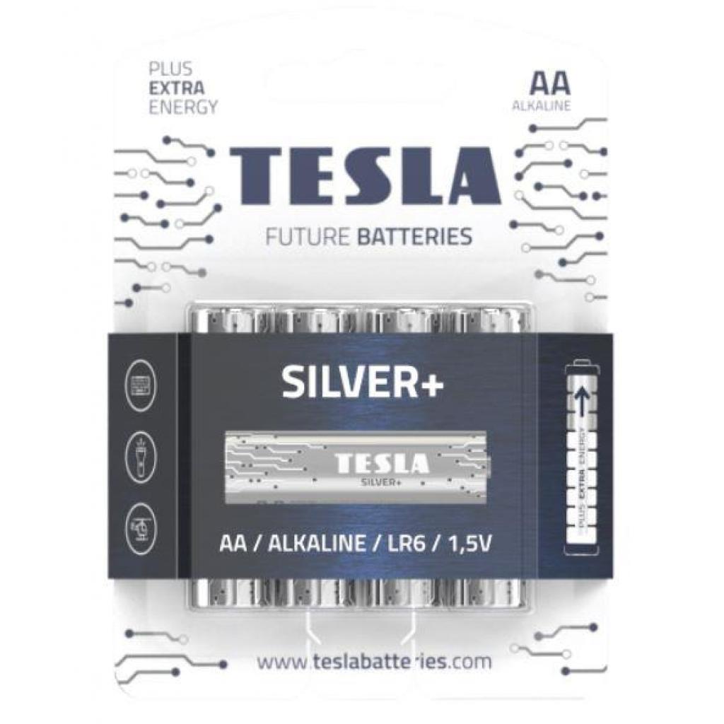 Батарейка Tesla AA Silver+ LR6 ALKALINE 1.5V * 4 (8594183392332) в інтернет-магазині, головне фото