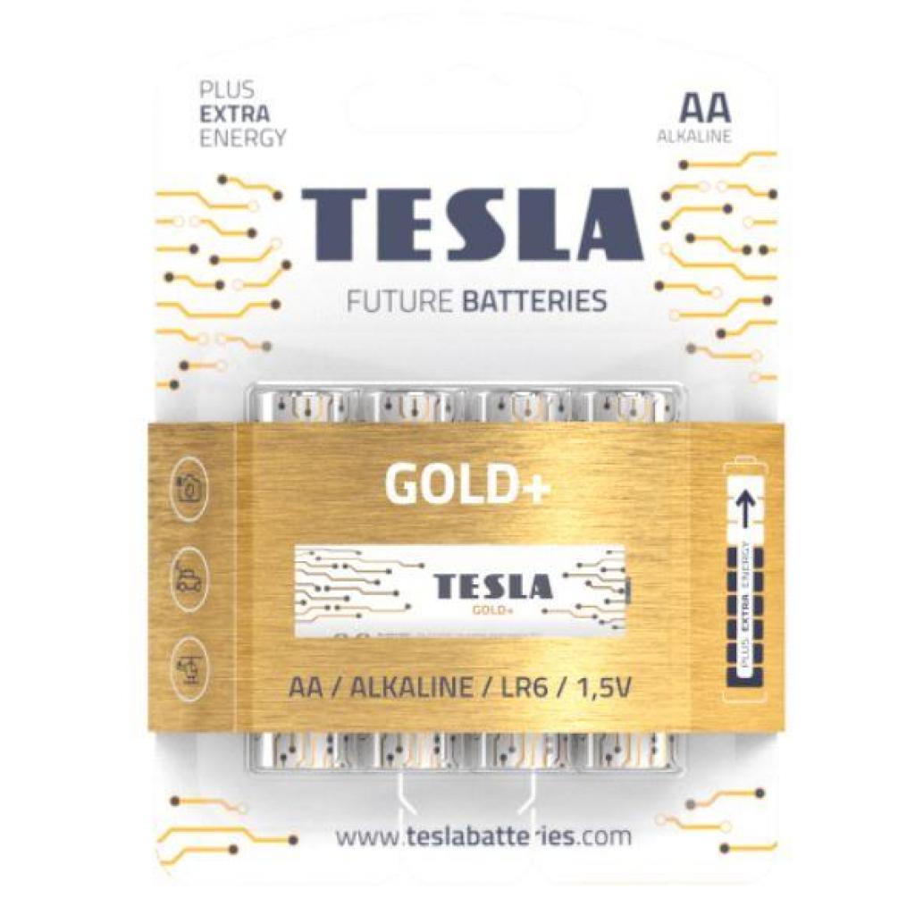 Купить батарейка Tesla AA Gold+ LR6 ALKALINE 1.5V * 4 (8594183392257) в Киеве