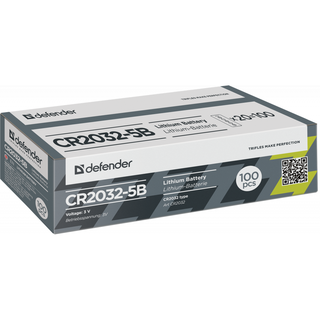 Батарейка Defender CR2032 * 1 (56201) цена 58.80 грн - фотография 2