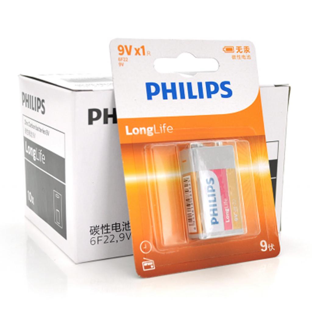 Батарейка Philips Super Heavy Duty 9V 6F22 1pcs/card (6F22L1B/93) в інтернет-магазині, головне фото
