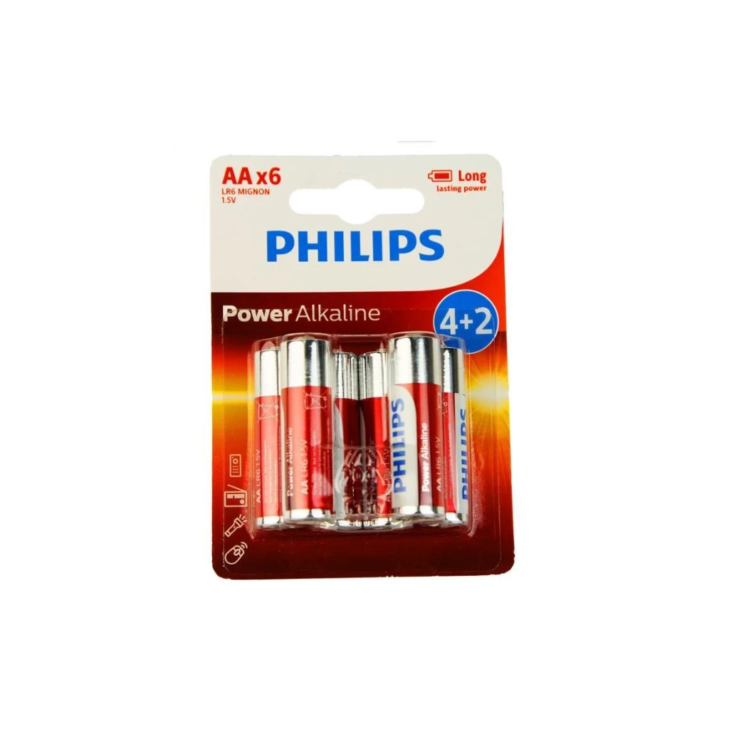 Philips AA Power Alkaline 1.5V LR6 * 6 (LR6P6BP/10)