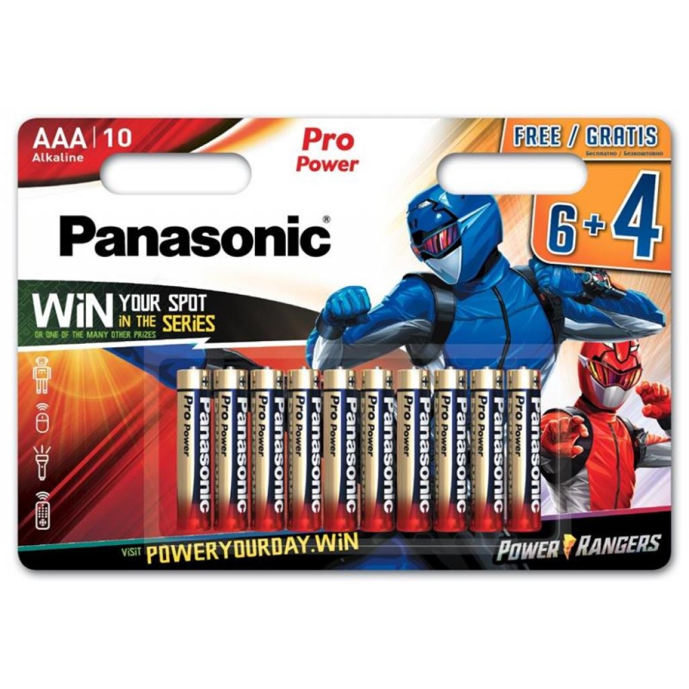 ᐉ Батарейка Panasonic AAA LR03 Pro Power * 10 Power Rangers (LR03XEG ...