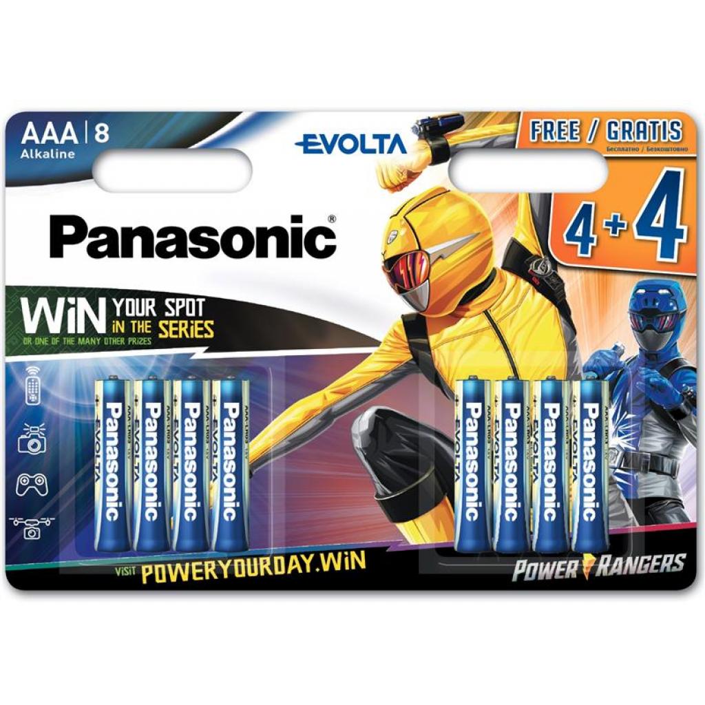 Батарейки типа ААА Panasonic AAA LR03 Evolta * 8 Power Rangers (LR03EGE/8B4FPR)