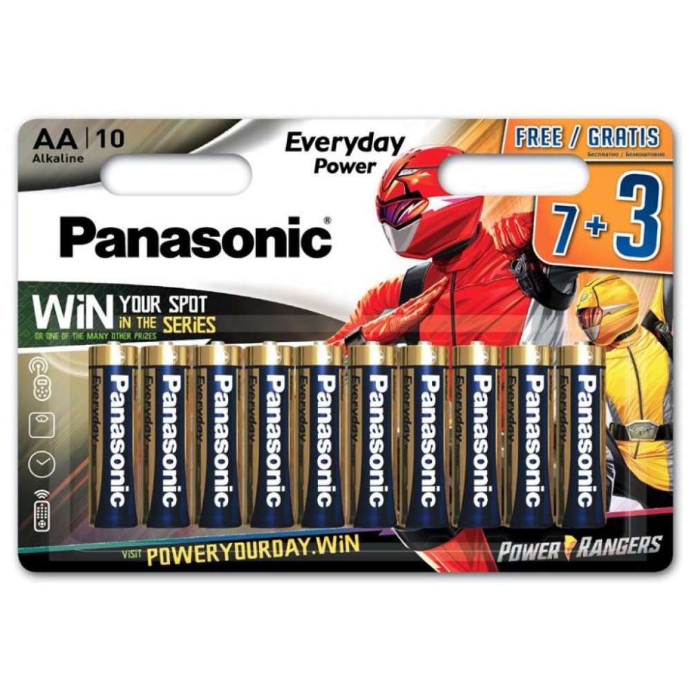 ᐉ Батарейка Panasonic AA LR6 Everyday Power * 10 Power Rangers (LR6REE ...