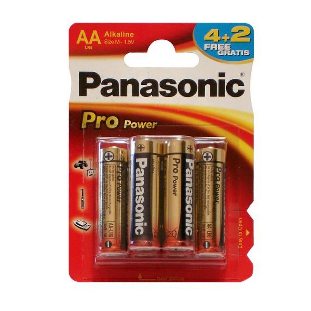 Батарейка Panasonic AA LR06 PRO POWER * 6(4+2) (LR6XEG/6B2F) в інтернет-магазині, головне фото