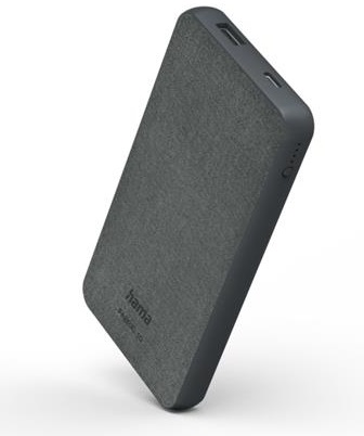 HAMA Power Bank Fabric 10 10000 mAh Grey