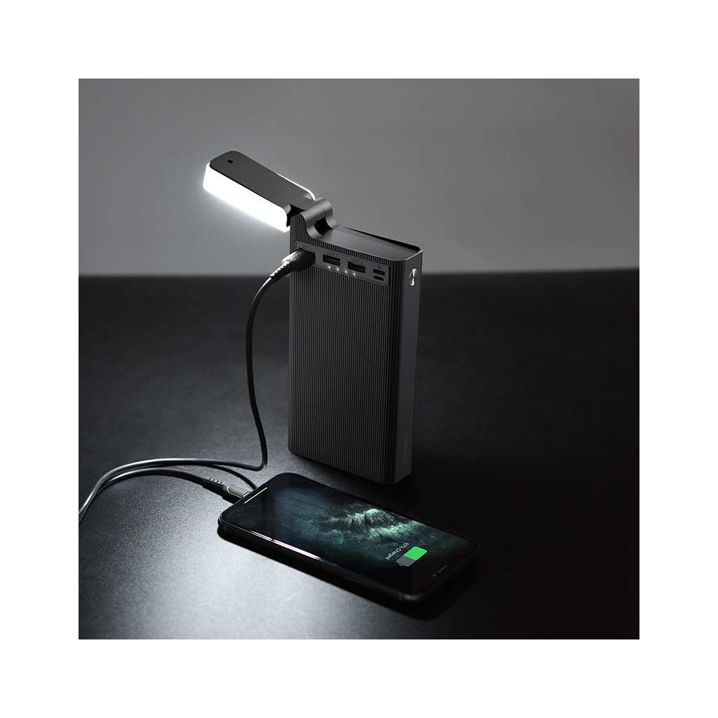 в продажу Повербанк Hoco 30000mAh J62 Table Lamp, Inp:Type-C/Micro-USB, Out:USB-A*3(2A Max), Black (J62) - фото 3