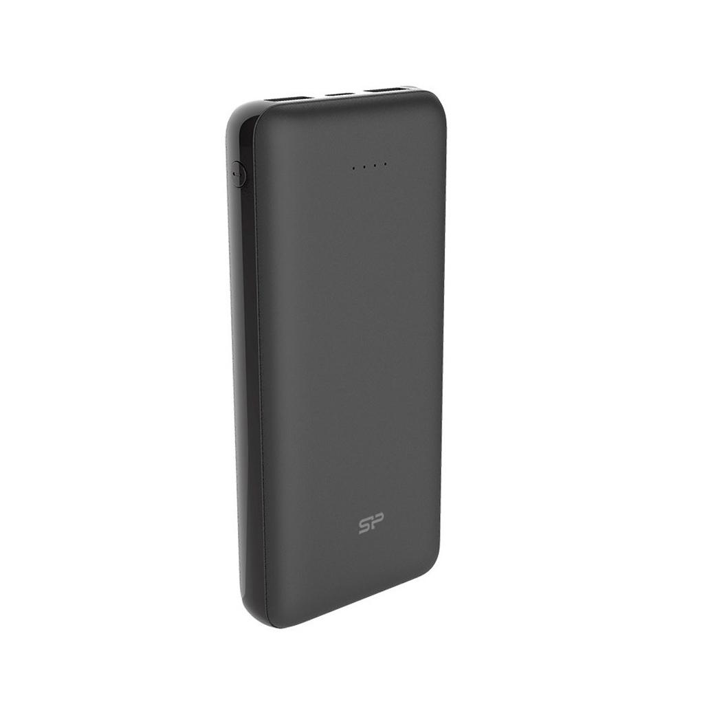 Повербанк Silicon Power 20000mAh C200 Input:Type-C/Micro-USB, Output:USB-A*2(2,1A), Black (SP20KMAPBK200CPK) ціна 1482 грн - фотографія 2