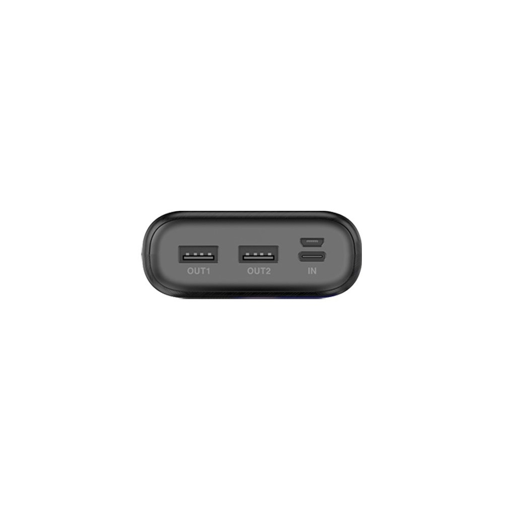 Повербанк Dudao 20000mAh, Type-C/micro-USB/USB*2, 2A, black (6970379617861) ціна 0 грн - фотографія 2