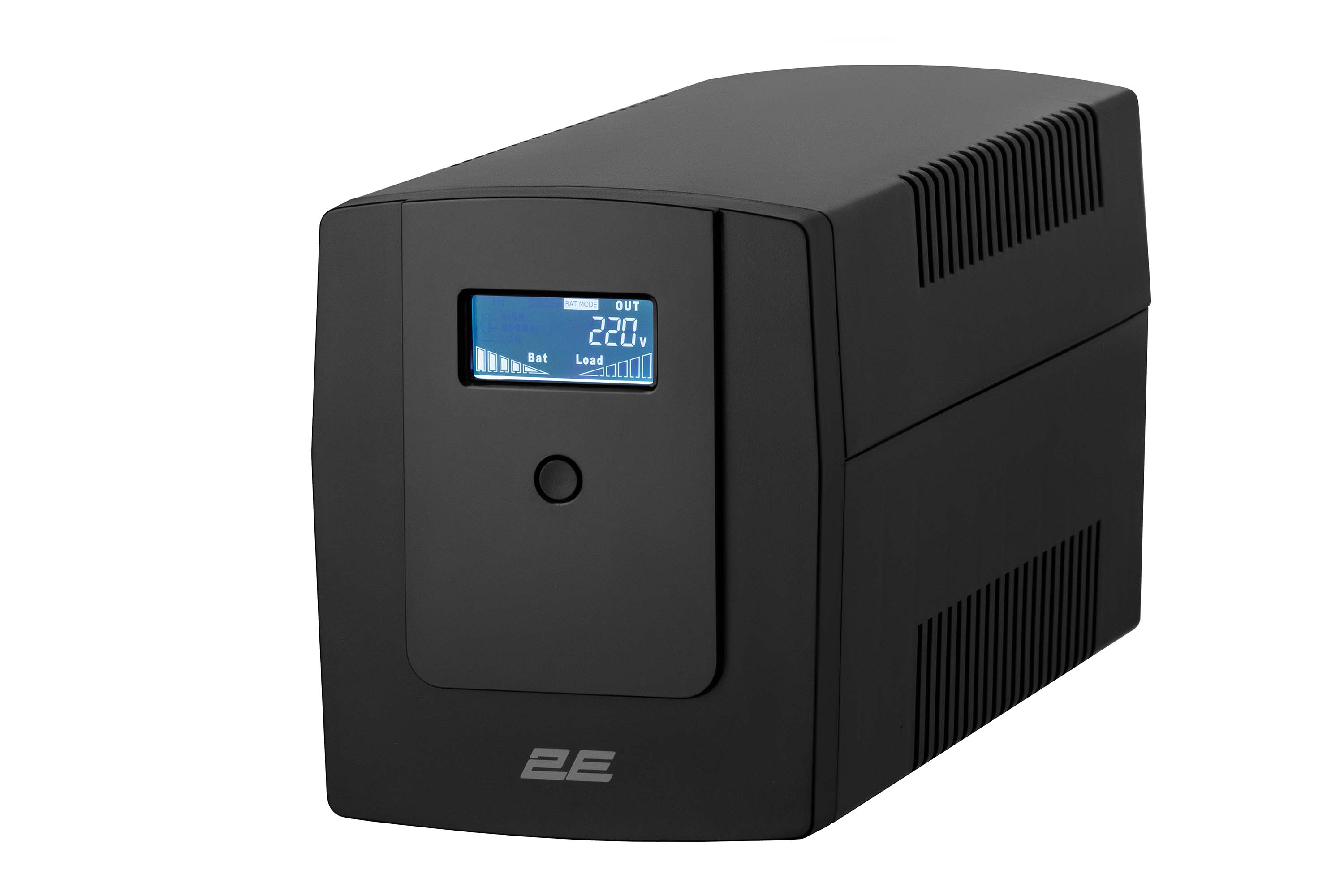 2E DD1200, 1200VA/720W, LCD, USB, 3xSchuko