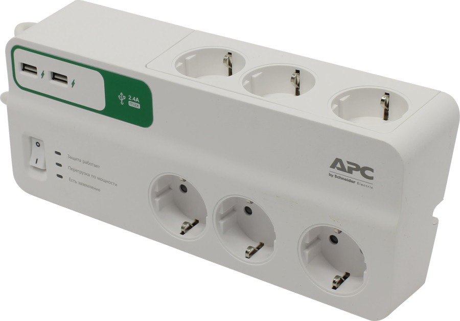 Мережевий фільтр APC Essential SurgeArrest (PM6U-RS) в інтернет-магазині, головне фото