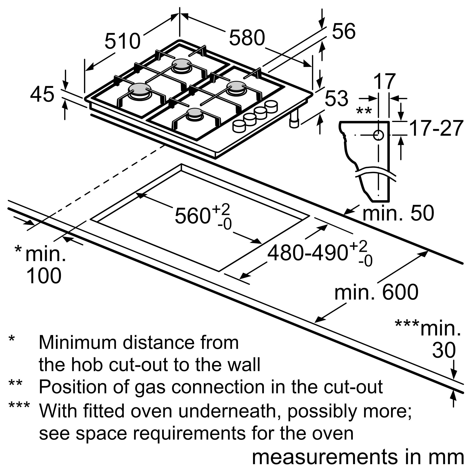 Bosch PBH6C5B90R Габаритные размеры