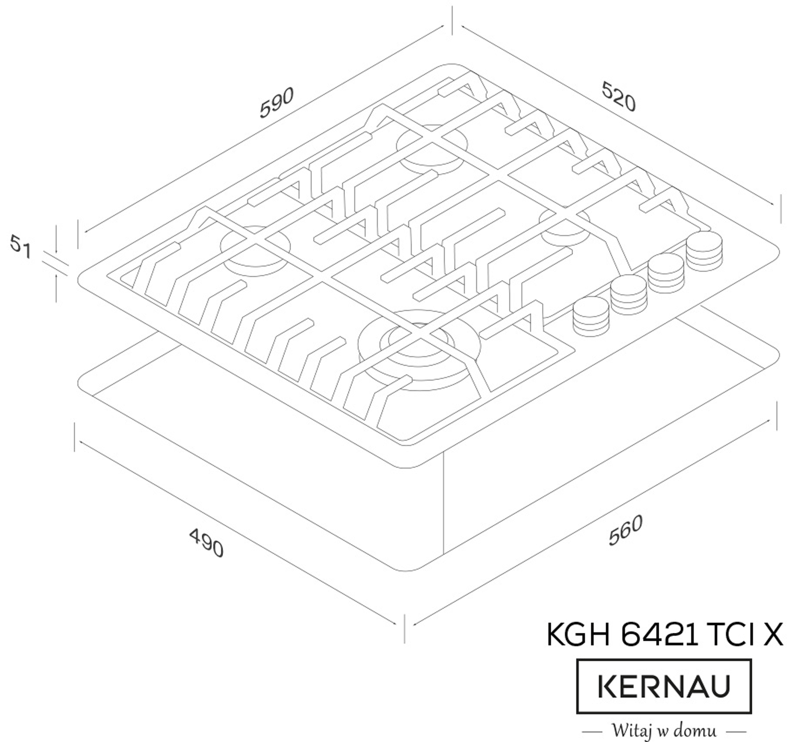 Варильна поверхня Kernau KGH 6421 TCI X ціна 8820 грн - фотографія 2