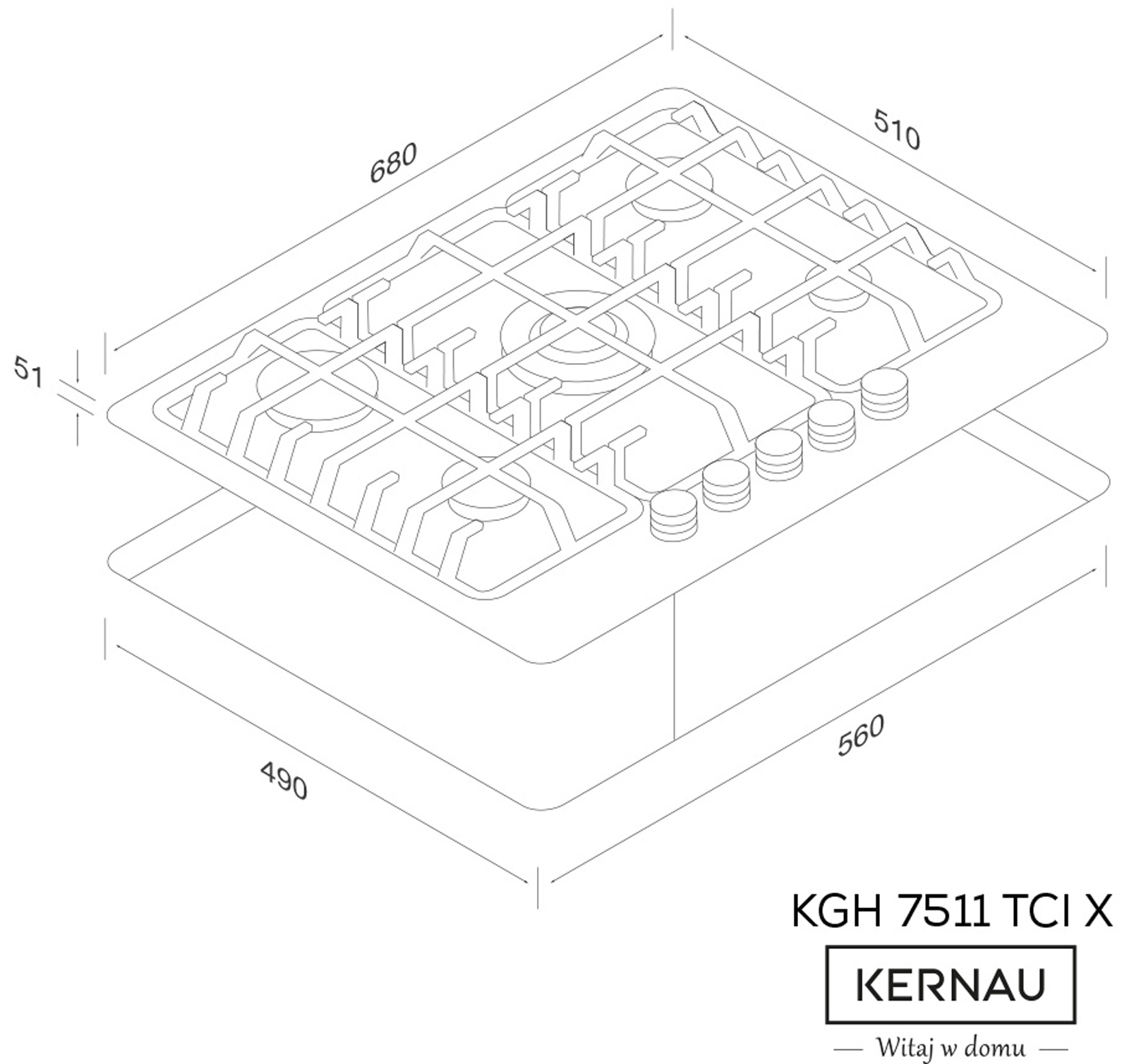 Варочная поверхность Kernau KGH 7511 TCI X цена 10775 грн - фотография 2