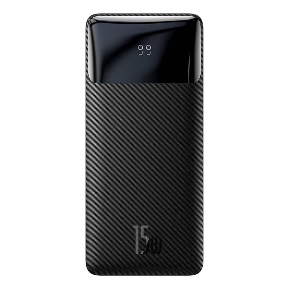 Baseus Bipow 20000mAh, 15W, USB-C/3A, 2*USB-A/3A(max.), +cable, black (PPBD050101)