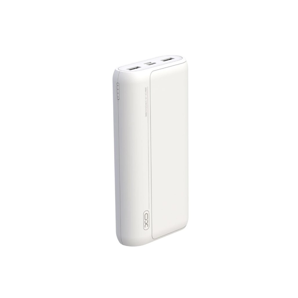 Повербанк XO 20000mAh, Input:Micro-USB/Type-C(5V/2A), Output 2*USB-A(5V/2A), white (PR122_white) цена 699.00 грн - фотография 2