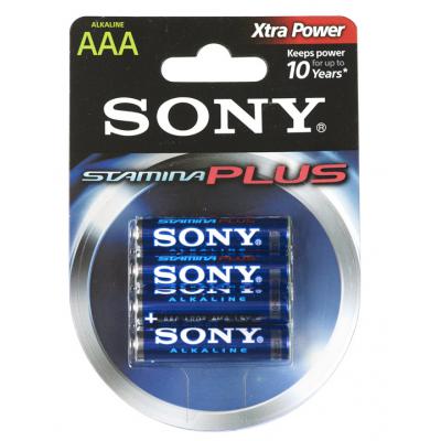 Батарейки типа ААА Sony LR03 SONY Stamina Plus * 4 (AM4B4D)