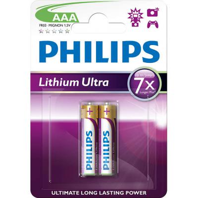 Батарейки типа ААА Philips Lithium Ultra FR03 * 2 (FR03LB2A/10)