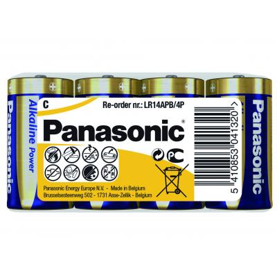 Батарейка Panasonic C LR14 Alkaline Power (Shrink) * 4 (LR14REB/4P) в інтернет-магазині, головне фото