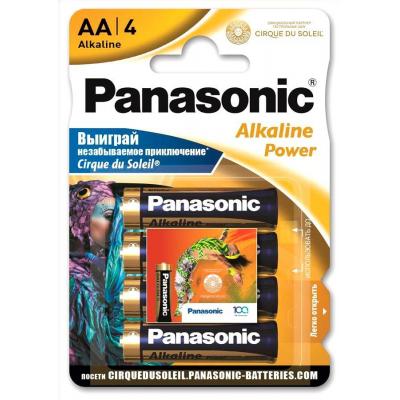 Батарейка Panasonic AA LR6 Alkaline Power Cirque du Soleil * 4 (LR6REB/4BPSCDS) в інтернет-магазині, головне фото