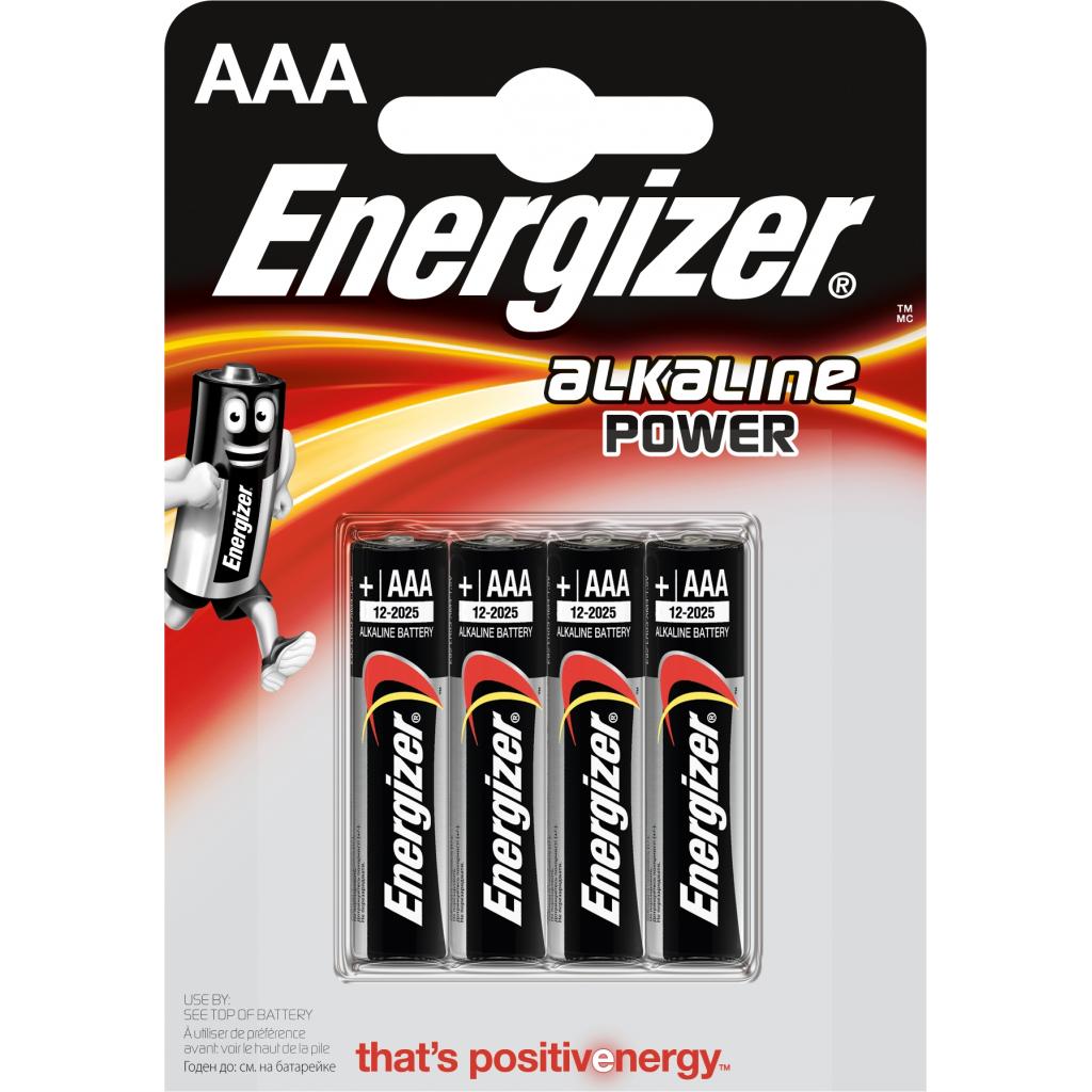 Батарейка Energizer AAA Alkaline Power LR03 * 4 (E300132604) в інтернет-магазині, головне фото