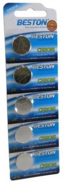 Характеристики батарейка Beston CR-2016 90mAh Lithium * 5 (AAB1824)